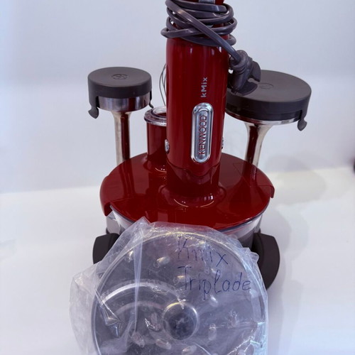 Kenwood kMix TriBlade HB891 multifunction hand blender used, red