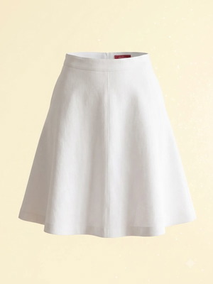 S.Oliver Pure Linen White Skirt, mid length