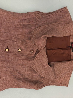 Escada women's tweed jacket used, dusty rose brown