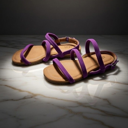 Ugg Mytis Pink Fuchsia Suede Strappy Sandals Size 37 Like New