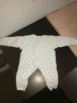 Cotton sleeping bag for 3 months and up like new with detachable sleeves