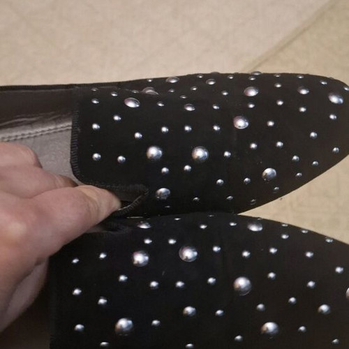 Arte Piedi suede black moccasins like new with studs size 39