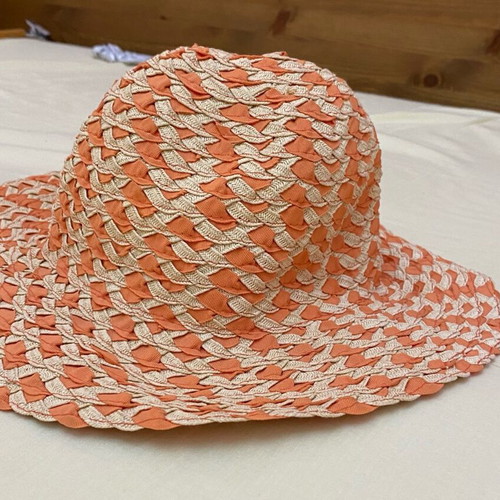 Sun hat new, size L, beige and orange