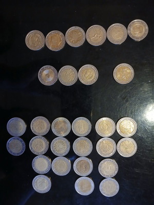 Rare collectible 2 euro coins used
