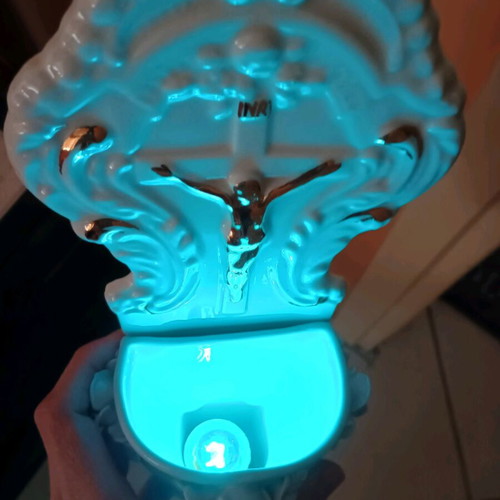 Porcelain wall light with icon like new