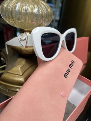 Miu Miu Women's Sunglasses New White