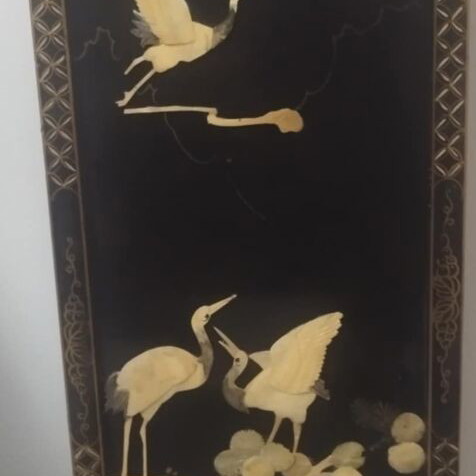 Chinese handmade frames used, set of 8 large mother-of-pearl