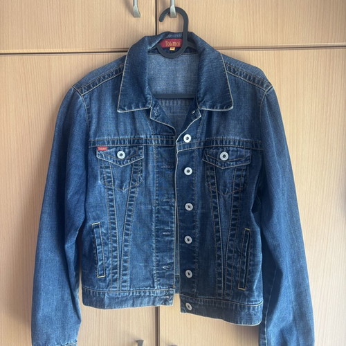 Toi&Moi denim jacket, dark blue with decorative seams