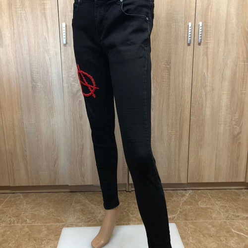 VA TACH pants new skinny fit, size S/M, black and red