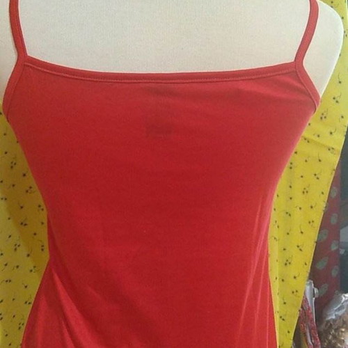 Vintage top red 1970s new, cotton
