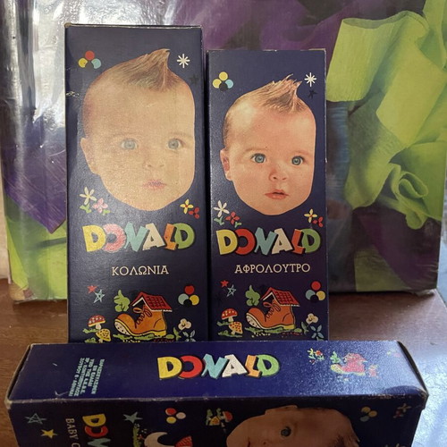 Donald baby care set new with bath foam, cologne, and cream