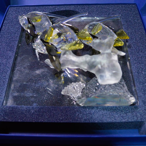Swarovski Wonders of the Sea Community crystal with three tropical fish