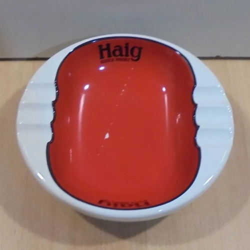 Haig Scotch Whisky old promotional ceramic ashtray used