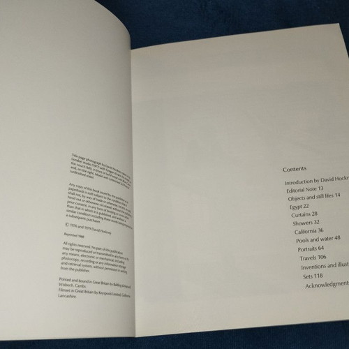 Pictures art book by David Hockney and Nikos Stangos, Thames and Hudson, 1979, English