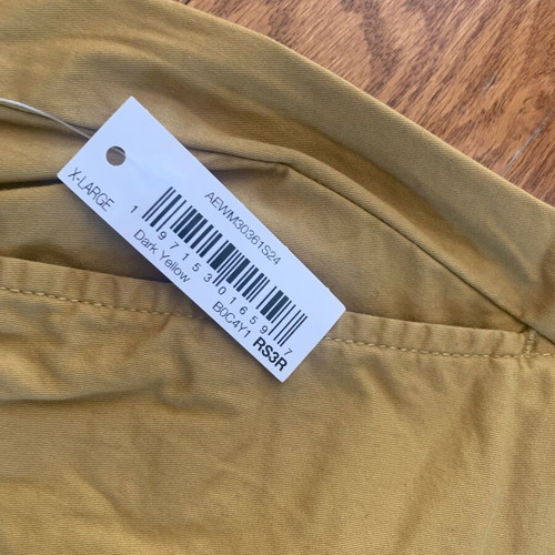 Amazon Essentials cotton pants XL mustard color new