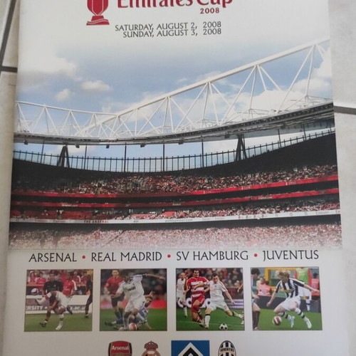 Emirates Cup program 2008 authentic