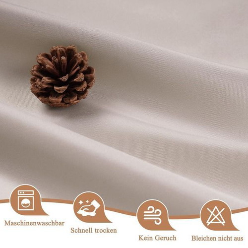 EurCross textile shower curtain 180 x 200 cm, water-repellent, beige