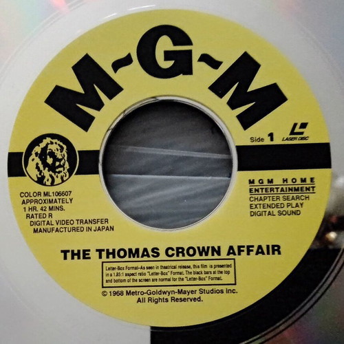 The Thomas Crown Affair LaserDisc like new, thriller