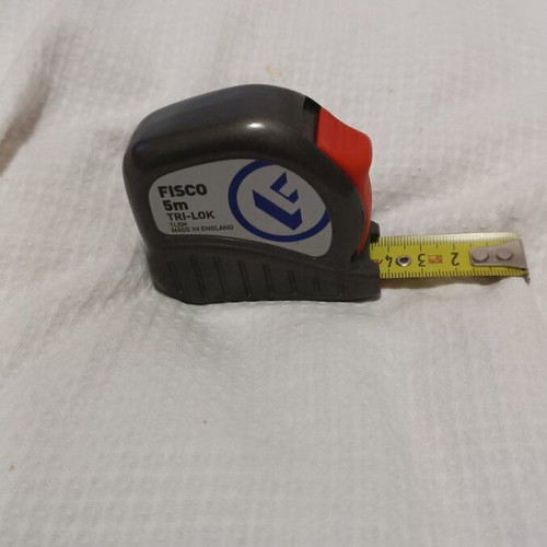 FISCO Tuf-lok Tape Measure 5m new, with grey Heavy Duty case