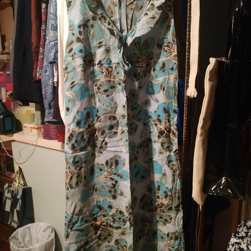 3SUISSES Floral Dress Size M/L Like New Turquoise