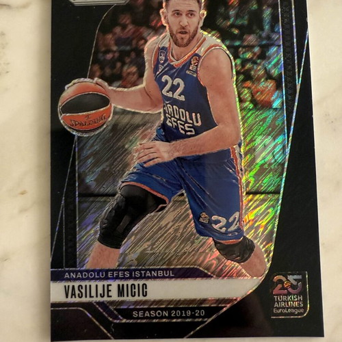 2024-25 Panini Prizm Euroleague Vasilije Micic #56 Black Shimmer 1/1 new