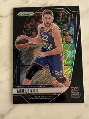 2024-25 Panini Prizm Euroleague Vasilije Micic #56 Black Shimmer 1/1 new
