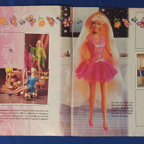 Panini Barbie Style 1995 album used with 65 stickers