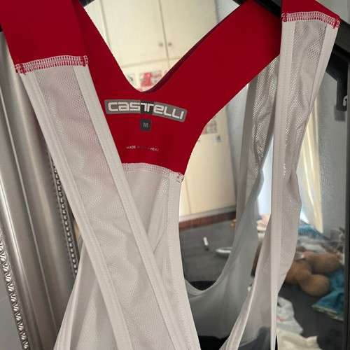 Castelli Rosso Corsa Bib Medium, like new, black red