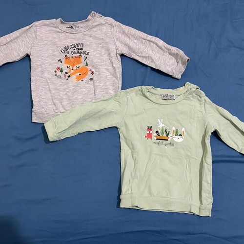 Set of 2 baby shirts 12 months, like new, Turkish brand