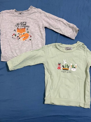 Set of 2 baby shirts 12 months, like new, Turkish brand