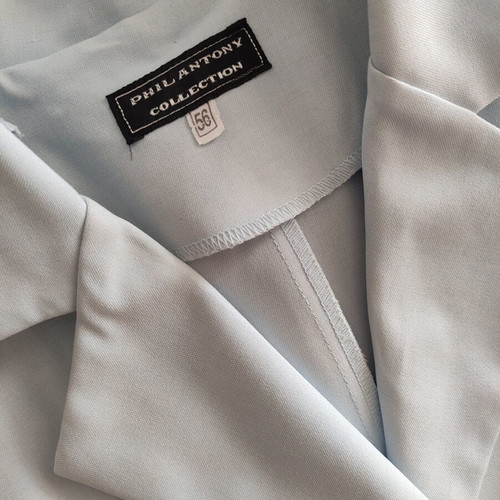 Light Blue Vintage Midi Skirt Suit 2-Piece Set used
