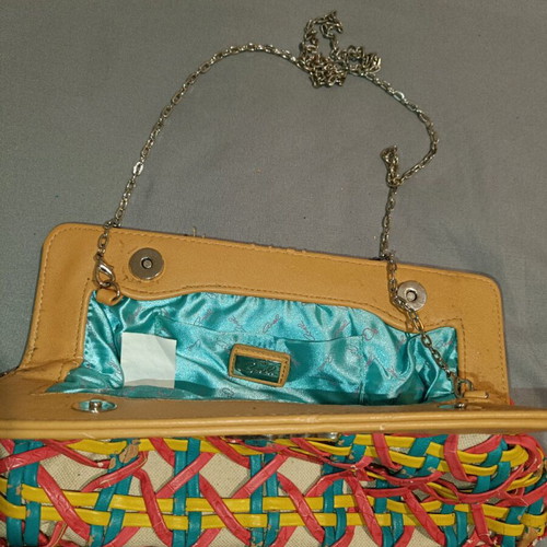 Axel handbag used, multicolor with silver chain