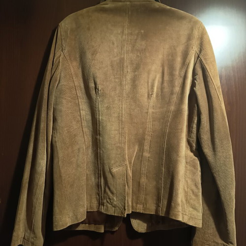 Leather women's jacket like new, brown, size XXL