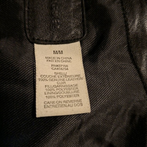 Wilke Rodriguez genuine leather unisex jacket No M like new, black