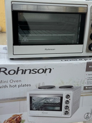 Ovens used, one large and one small with hot plates