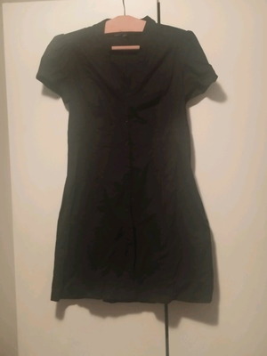 Φόρεμα μιντι κοντό μανίκι μαύρο Mango σαν καινούργιο με τσέπες