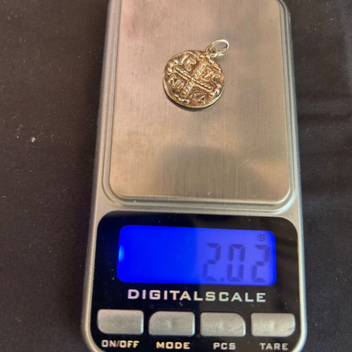 Silver Christian amulet used