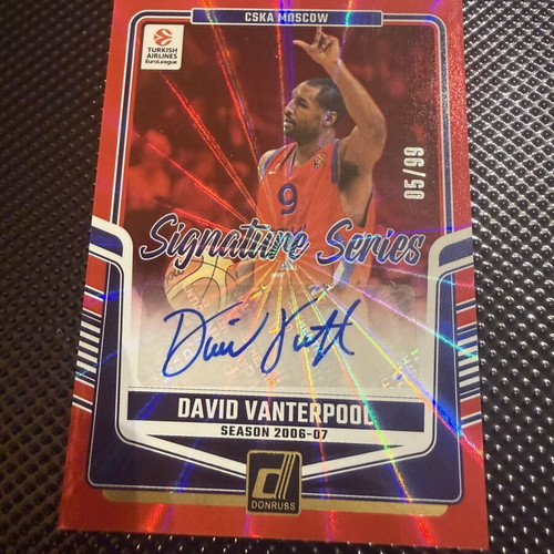 Donruss Euroleague David Vanderpool Signature Series card /99