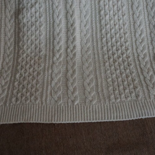 Bershka women's long white sweater like new with short sleeves