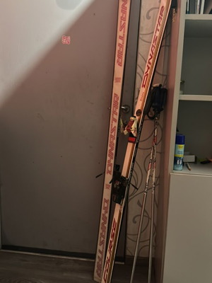 Vintage Dynastar Course Slalom (SL) skis with poles, used