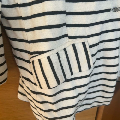 Striped blazer jacket like new, black and white, size S