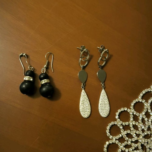Jewelry set used with earrings, bracelets, pendants, brooch, and watches