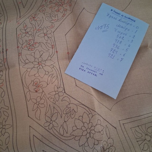 Stamped embroidery square 90×90, new