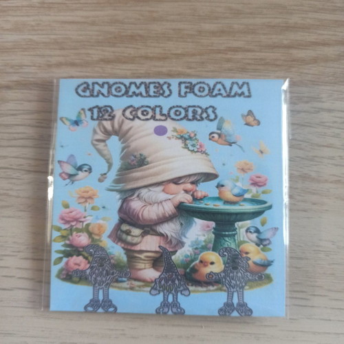 Purple foam gnomes set of 3 pieces new