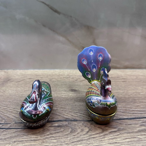 Decorative jewelry boxes like new, handmade papier-mâché