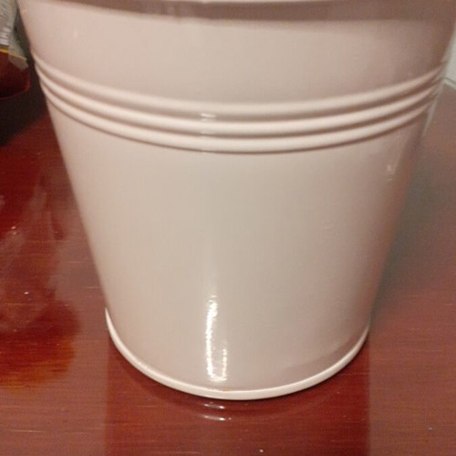 JUMPO metal flowerpots set of 5, 1.3 L capacity