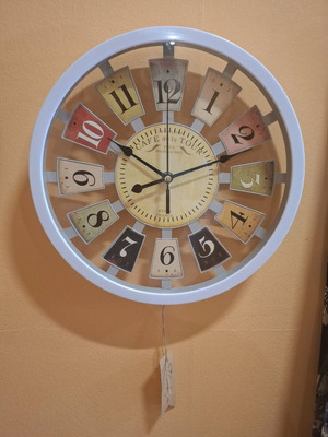 Wall clock analog new, 30 cm diameter