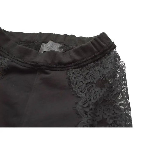 Philipp Plein black pants used, size S, cotton with lace