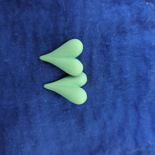 Turquoise heart-shaped earrings like new