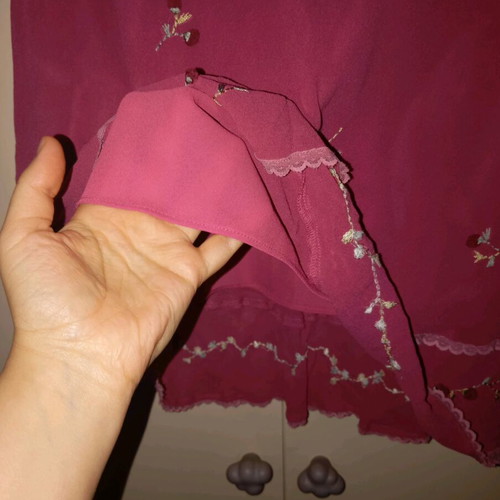 Satin silk pink midi skirt XXL like new, Debenham's Edina